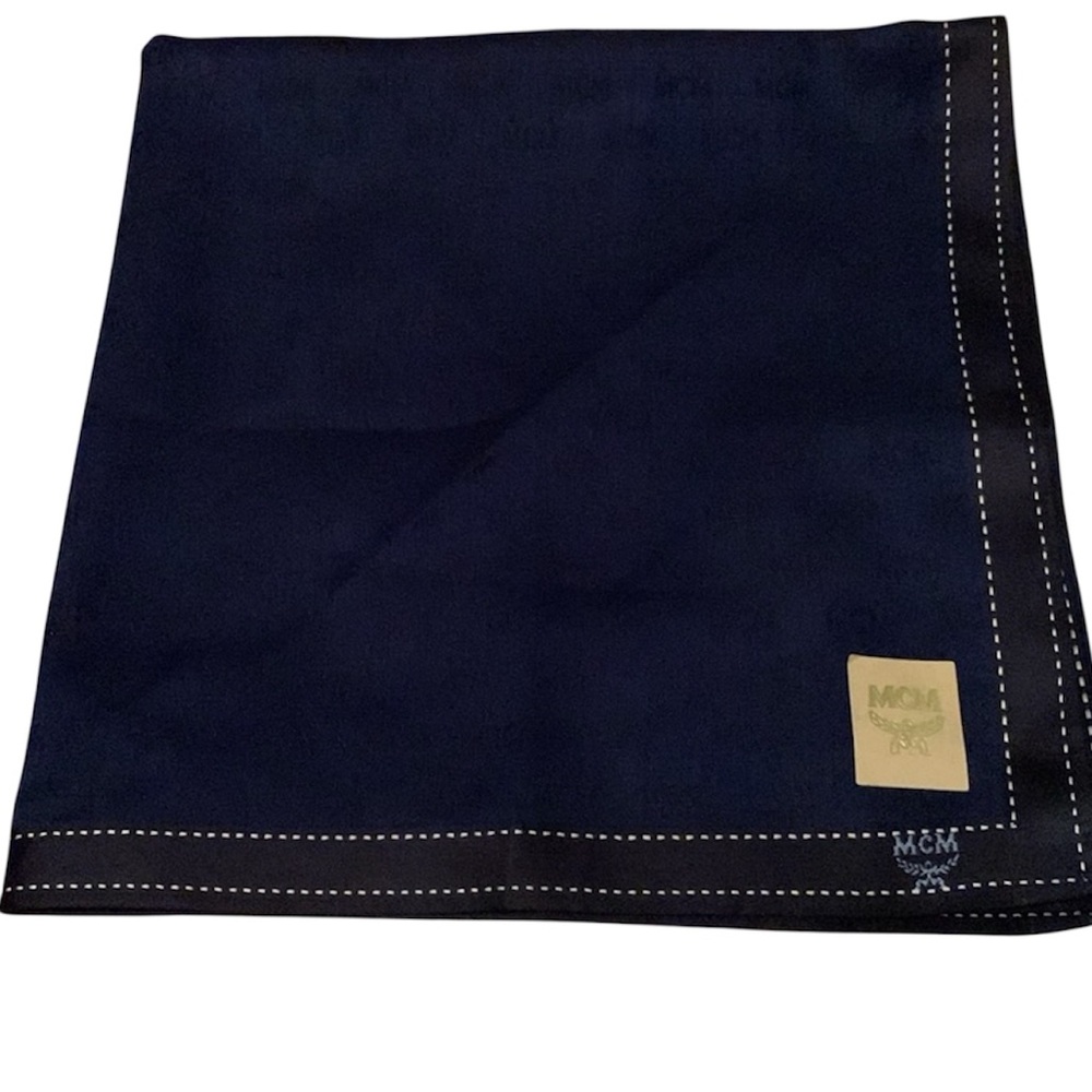 MCM Navy Blue scarf (cotton)
New with white trim scarf
18 1/2" by 19 - Picture 4 of 6